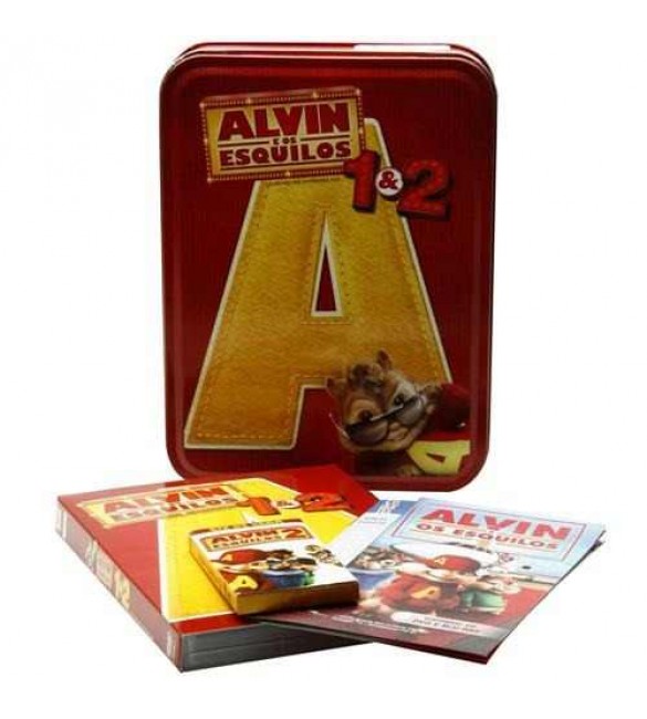 DVD Alvin e os Esquilos 1 e 2 - Lata